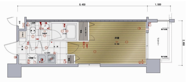 【間取り】 | レジデンシャルヒルズ博多駅前弐番館