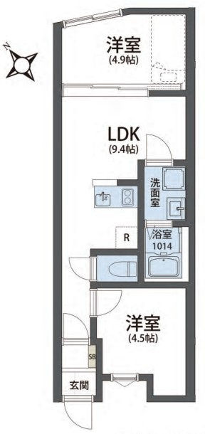 ザシエスタ東村山ブリックハウスの間取り