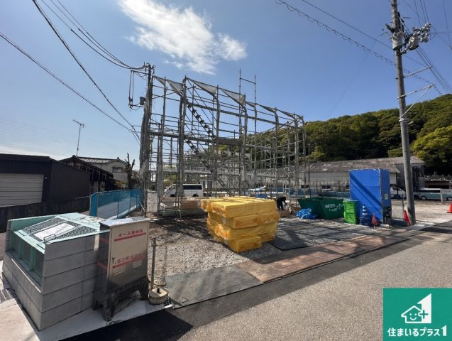 揖保郡太子町鵤　第1期　新築一戸建ての外観|周辺は落ち着いた街並みの住宅地！子育てがしやすい住環境です！まだ未完成ですが、現地でしかわからない事もございます。是非一度ご覧ください。