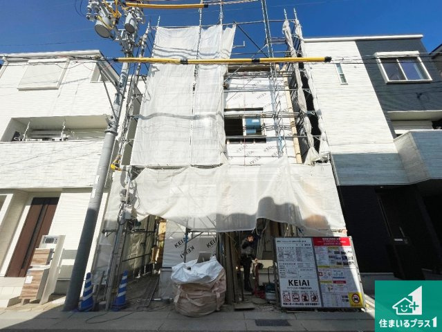 神戸市兵庫区吉田町　第1期　新築一戸建ての外観|周辺は落ち着いた街並みの住宅地！子育てがしやすい住環境です！まだ未完成ですが、現地でしかわからない事もございます。是非一度ご覧ください。