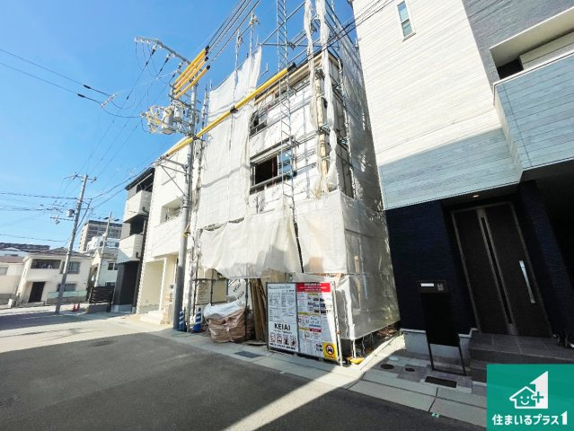 神戸市兵庫区吉田町　第1期　新築一戸建ての外観|周辺は落ち着いた街並みの住宅地！子育てがしやすい住環境です！まだ未完成ですが、現地でしかわからない事もございます。是非一度ご覧ください。