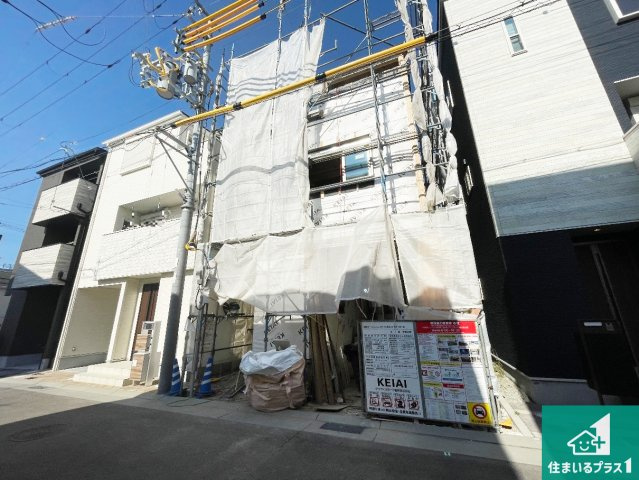 神戸市兵庫区吉田町　第1期　新築一戸建ての外観|周辺は落ち着いた街並みの住宅地！子育てがしやすい住環境です！まだ未完成ですが、現地でしかわからない事もございます。是非一度ご覧ください。