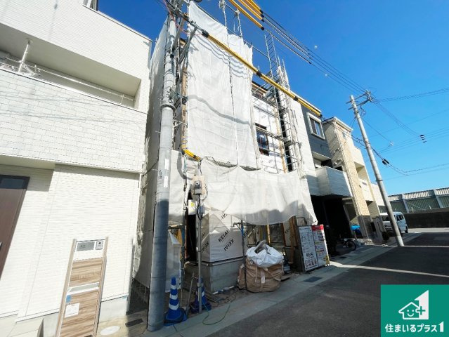神戸市兵庫区吉田町　第1期　新築一戸建ての外観|周辺は落ち着いた街並みの住宅地！子育てがしやすい住環境です！まだ未完成ですが、現地でしかわからない事もございます。是非一度ご覧ください。