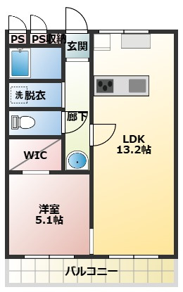 清風マンションの間取り|間取り図になります。