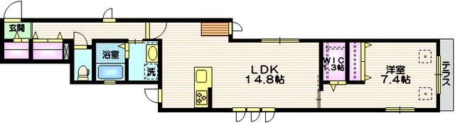 ＳＯＲＡの間取り|★角部屋２面採光★