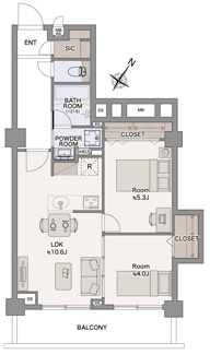 【間取り】 | パシフィック文京マンション