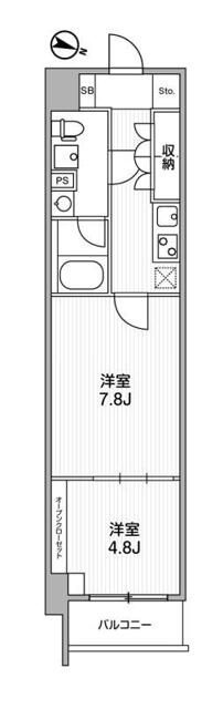 Ｗｅａｖｅ　Ｂａｓｅ　Ｉｔａｂａｓｈｉ　Ｈｏｎｃｈｏの間取り