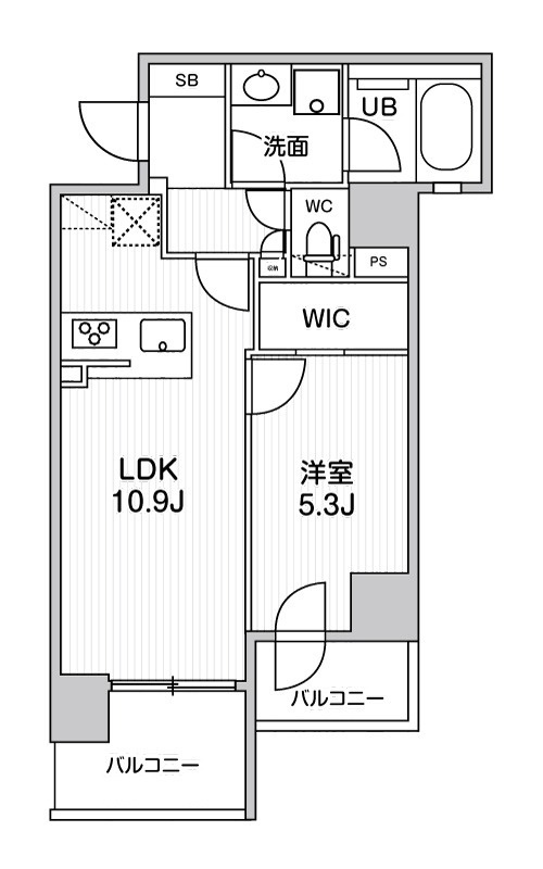 シーズンフラッツ両国ＥＡＳＴの間取り