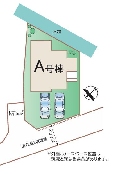 石岡市石岡　新築戸建の区画図