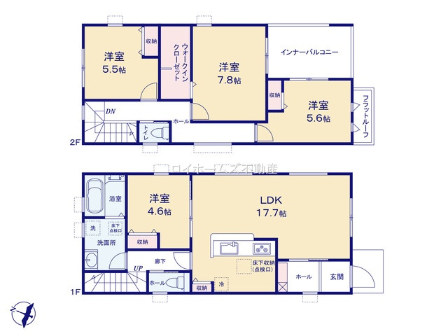 【間取り】 | 春日井市柏井町７丁目7-12『仲介料無料』新築戸建て | 4号棟