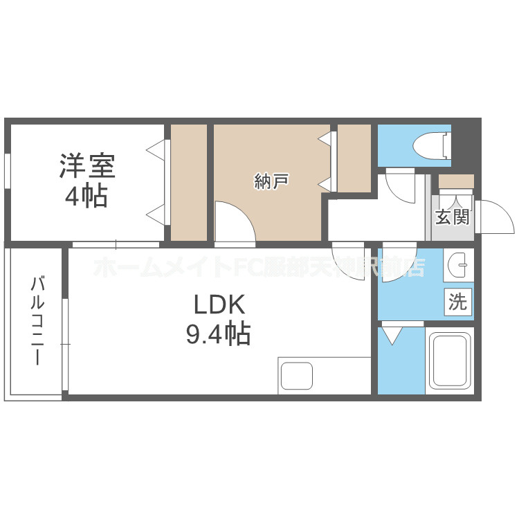 EIJU加島B(南側)の間取り