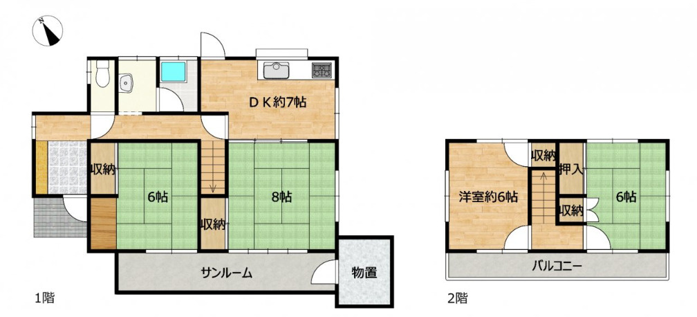 売中古戸建　富士市大淵の間取り