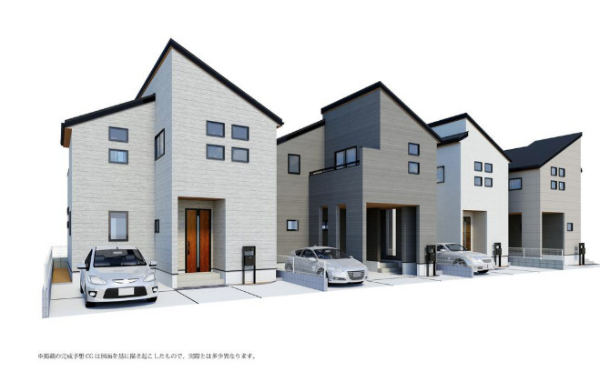 新築/新座市西堀2丁目の外観パース|外観パースです