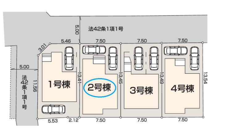 新築/新座市西堀2丁目の区画図|LANDSCAPE