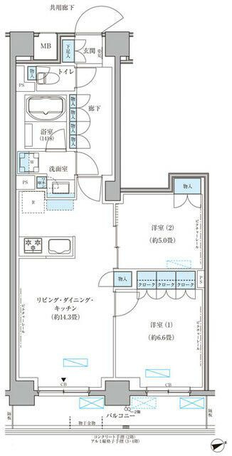 パークアクシス文京本郷の間取り