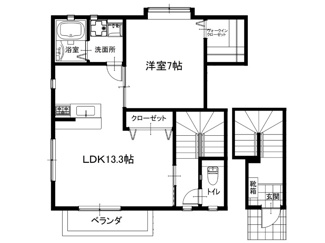 【間取り】 | アミスター吉岡II-１