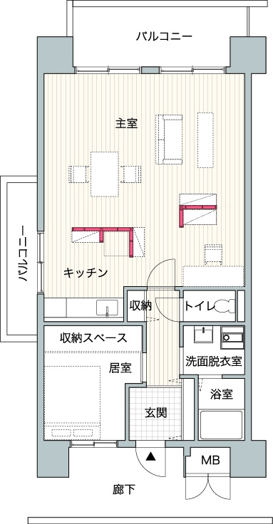 大阪市港区築港２丁目の賃貸マンションの間取り