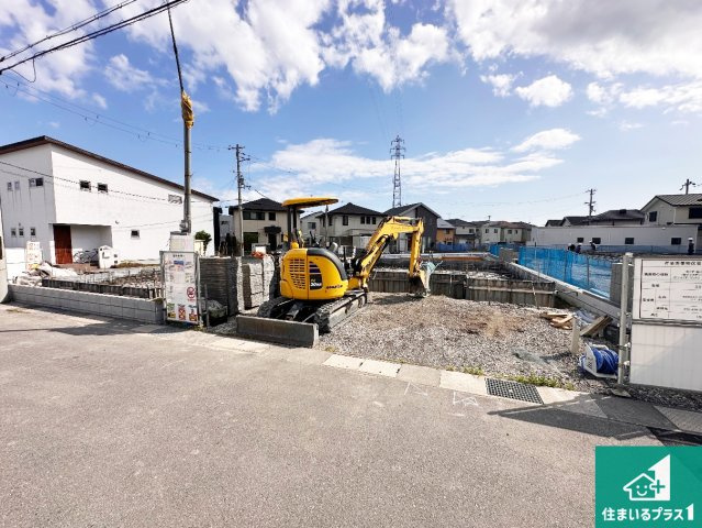 姫路市町坪　新築一戸建ての外観|周辺は落ち着いた街並みの住宅地！子育てがしやすい住環境です！まだ未完成ですが、現地でしかわからない事もございます。是非一度ご覧ください。