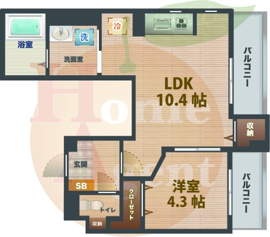 【間取り】 | エヌエス フィールド | 1LDKのお部屋です。