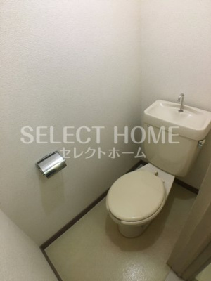 【トイレ】 | 成瀬ハイツ | 落ち着いた色調のトイレです