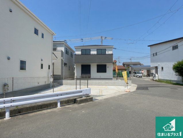 姫路市町坪　新築一戸建ての前面道路含む現地写真|車通りの少ない前面道路！お子様がいらっしゃるご家族でも安心！