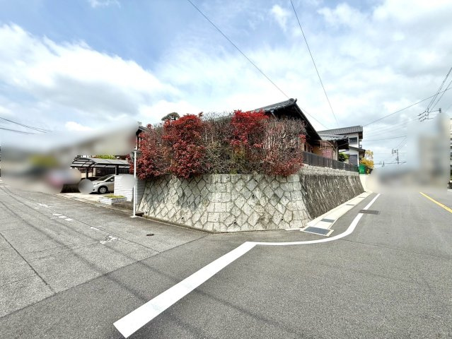 岡崎市竜美東三丁目土地の前面道路含む現地写真