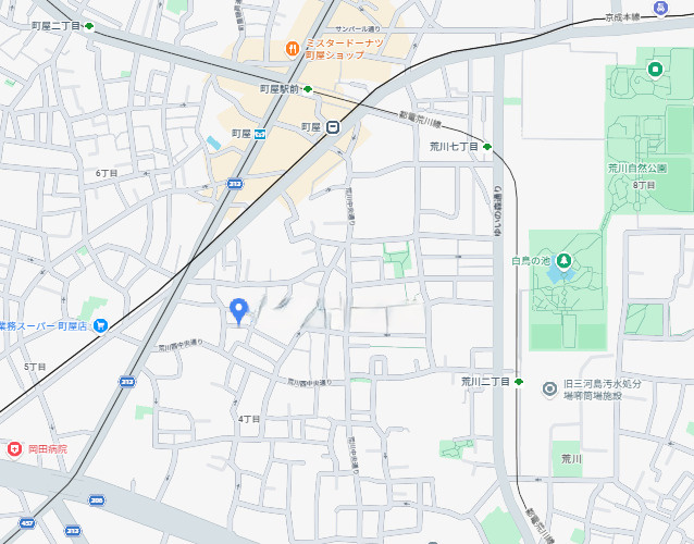 荒川区荒川４丁目の事務所の地図