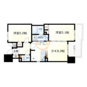 【間取り】 | エステムプラザ難波EASTⅡブレスト　間取り