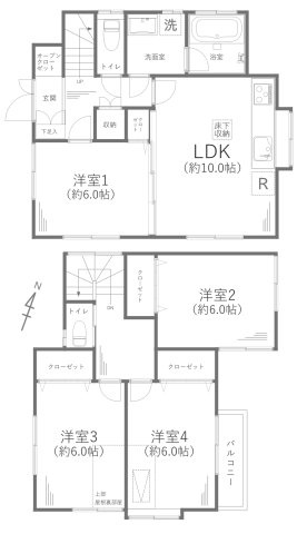 【間取り】 | 綾瀬市大上一丁目戸建