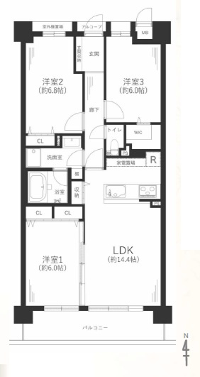 コスモ西宮の間取り