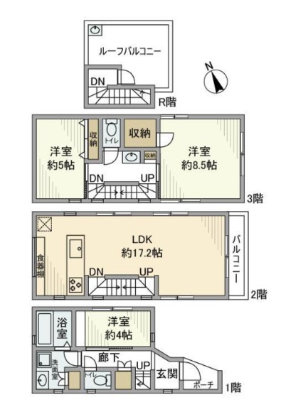 白山戸建の間取り