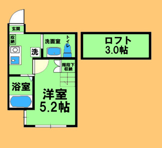 【間取り】 | オアゾ相模原矢部 | 間取り図：反転タイプ