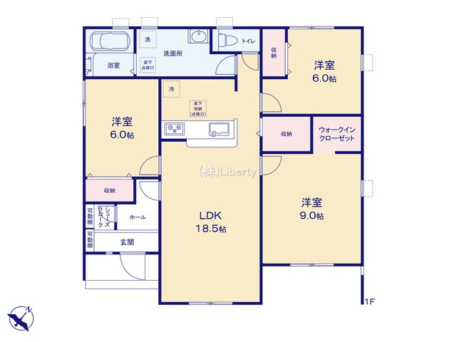 第1常総市収納谷　新築戸建　2号棟の間取り