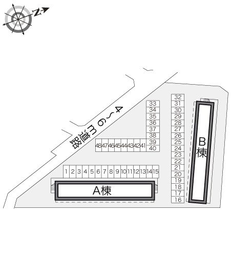レオパレスシャトーＡの区画図