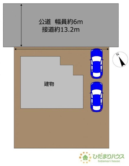 【区画図】 | 阿見町南平台3丁目　中古戸建 | 前面道路幅6ｍ☆車の出入りもラクラクできちゃいます(^^♪