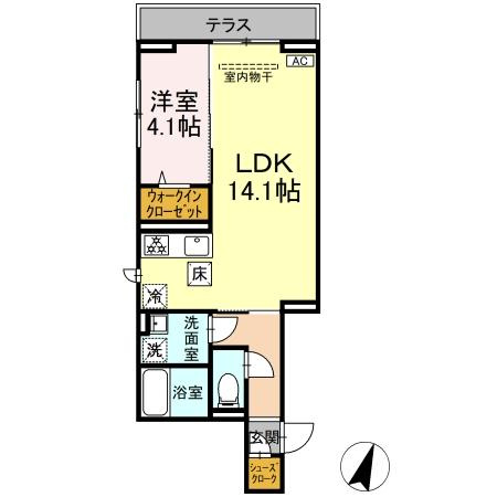 D-SOLACE祐光　Aの間取り