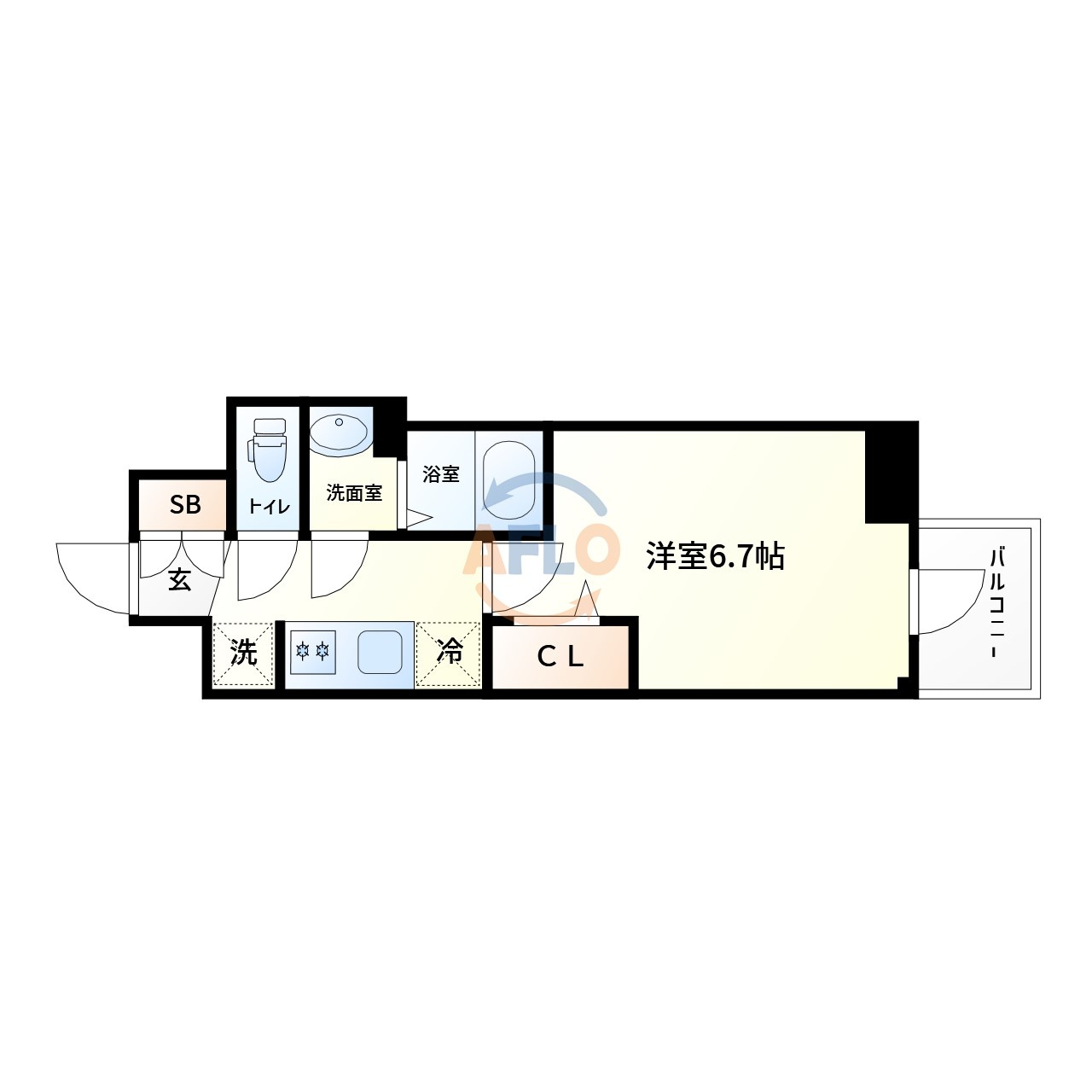 プレサンス新町ウィズジョイの間取り|プレサンス新町ウィズジョイ　間取り