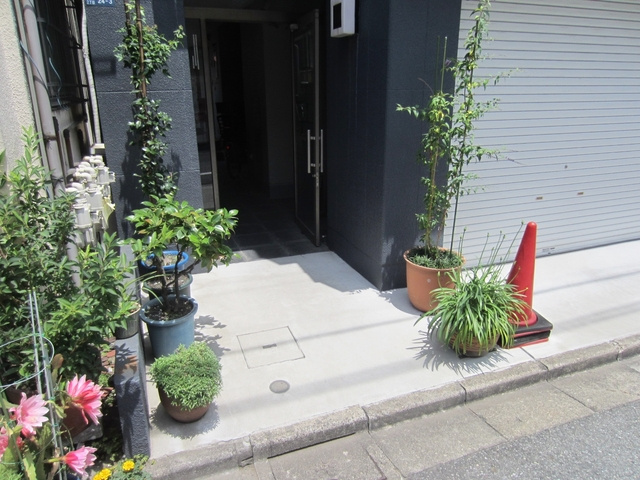 カーサ目黒のエントランス|緑いっぱいのエントランスです