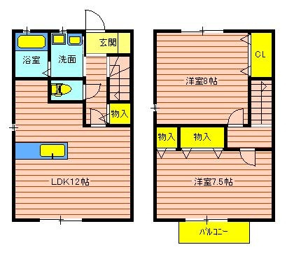 クレールカーサの間取り