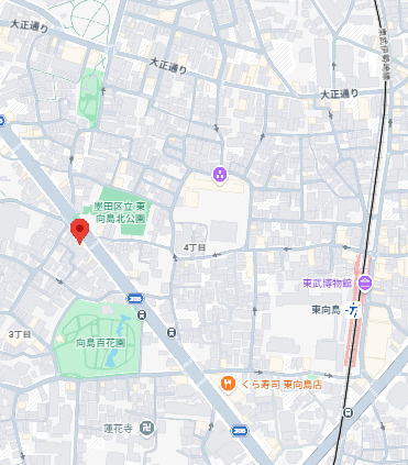 墨田区東向島３丁目の事務所の地図