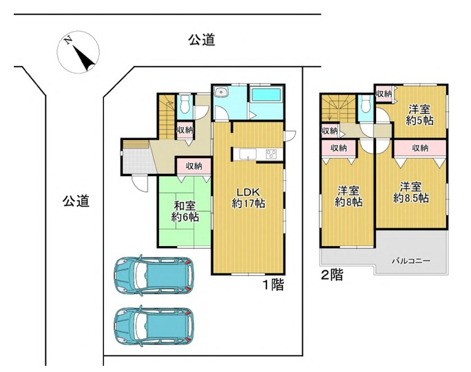 深谷市国済寺町　中古住宅の間取り