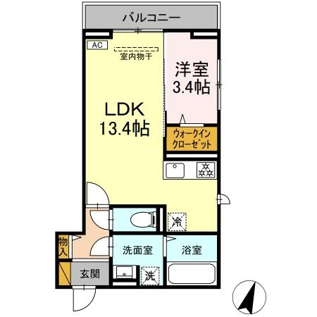D-SOLACE祐光　Aの間取り