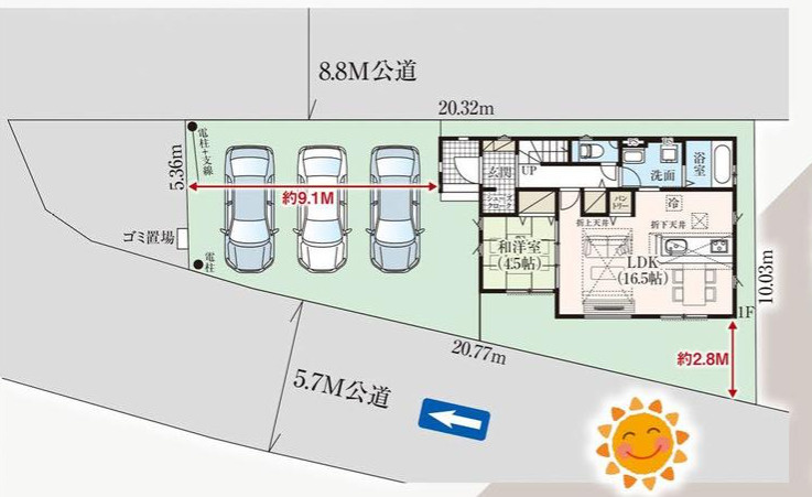 取手市白山8期　新築戸建の区画図