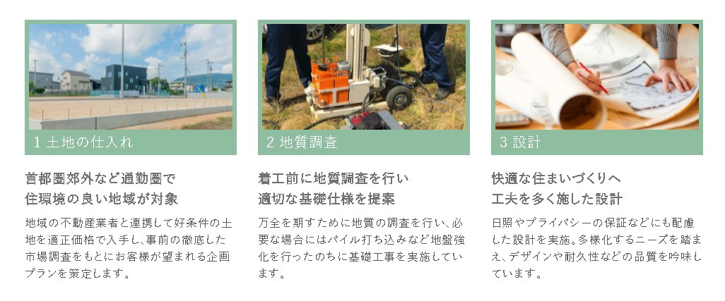 取手市白山8期　新築戸建の構造・工法・仕様