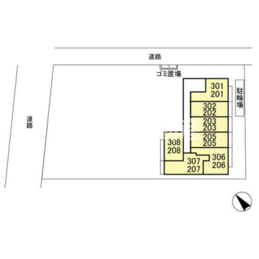レーヴマニフィック南柏の区画図
