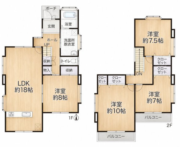 大津市池の里　中古戸建の間取り