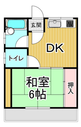 入山ハイツの間取り