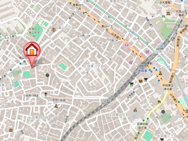 レジディア上目黒の地図