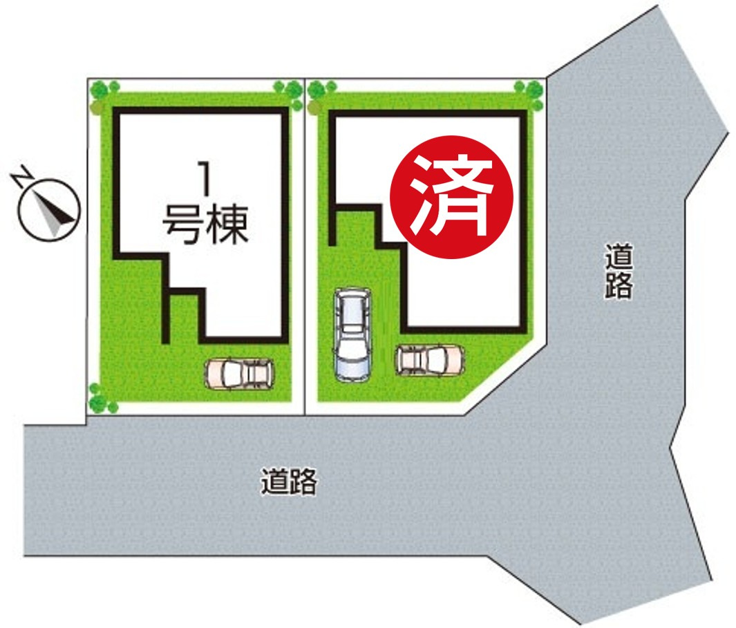 29日(土)30日(日)現地ご見学可能！　枚方市香里園桜木町　ラスト1邸の区画図|全2区画