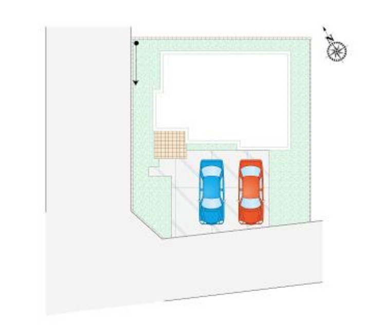古河市上辺見　１号棟　新築戸建の区画図